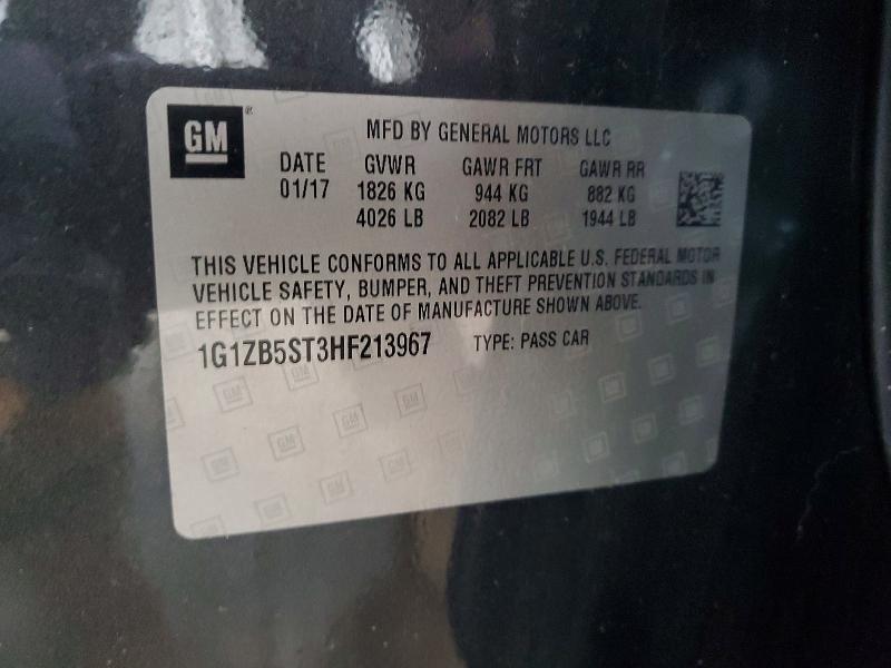 Продажа на аукционе авто 2017 Chevrolet Malibu, vin: 1G1ZB5ST3HF213967, номер лота: 53193486