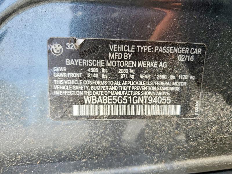 Aukcja sprzedaży 2016 Bmw 320, vin: WBA8E5G51GNT94055, numer aukcji: 54589216