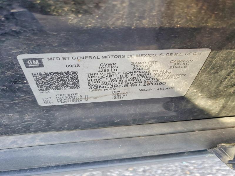 Продажа на аукционе авто 2019 Chevrolet Trax, vin: 3GNCJKSB4KL161890, номер лота: 53387666