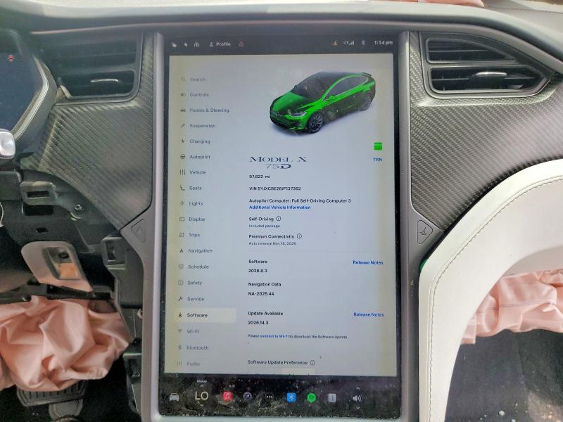 52450816 :رقم المزاد ، 5YJXCBE26JF137362 vin ، 2018 Tesla Model X مزاد بيع