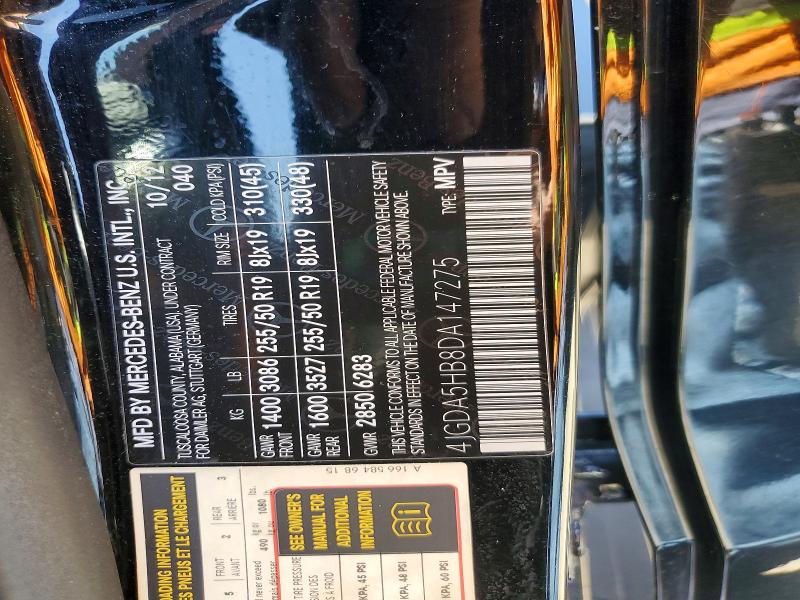 Продаж на аукціоні авто 2013 Mercedes-benz Ml, vin: 4JGDA5HB8DA147275, номер лоту: 53084056