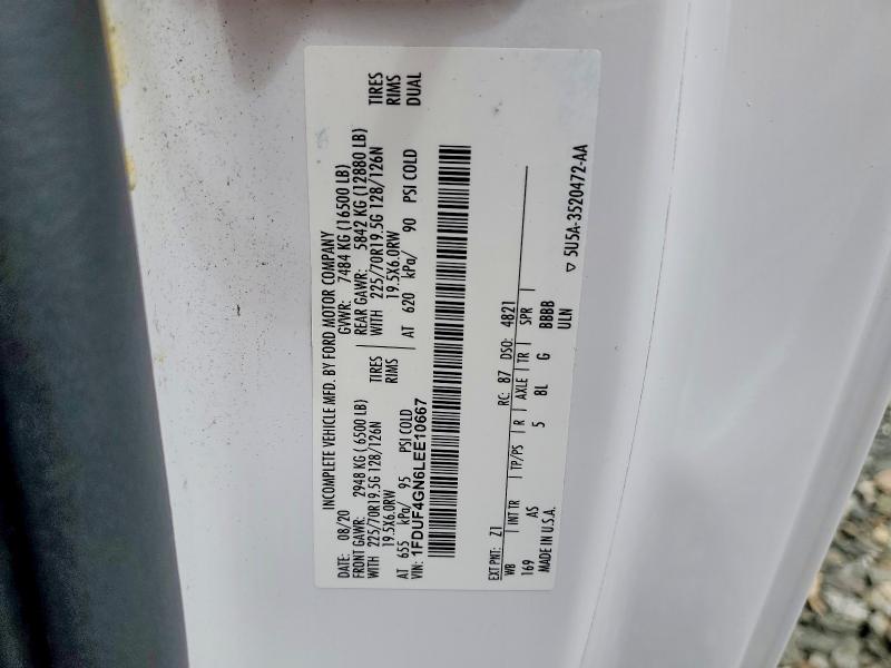 Продаж на аукціоні авто 2020 Ford F450, vin: 1FDUF4GN6LEE10667, номер лоту: 51655966
