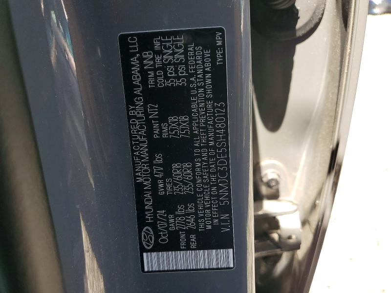 52819706 :رقم المزاد ، 5NMJC3DE5SH480123 vin ، 2025 Hyundai Tucson مزاد بيع