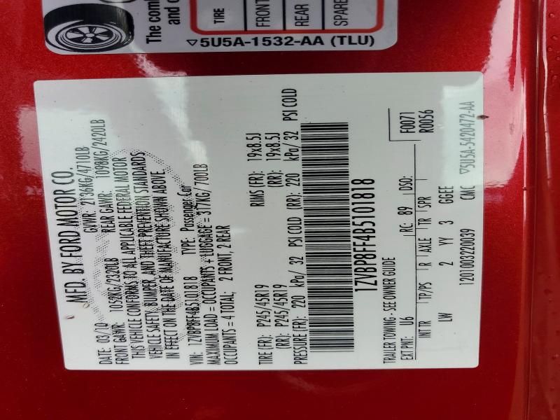 Aukcja sprzedaży 2011 Ford Mustang V6, vin: 1ZVBP8FF4B5101818, numer aukcji: 52947336