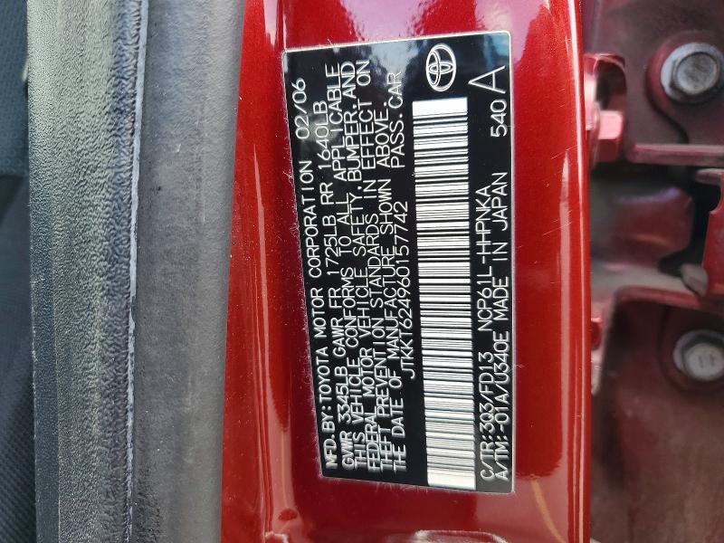 2006 Scion Xa მანქანა იყიდება აუქციონზე, vin: JTKKT624960157742, აუქციონის ნომერი: 52825156