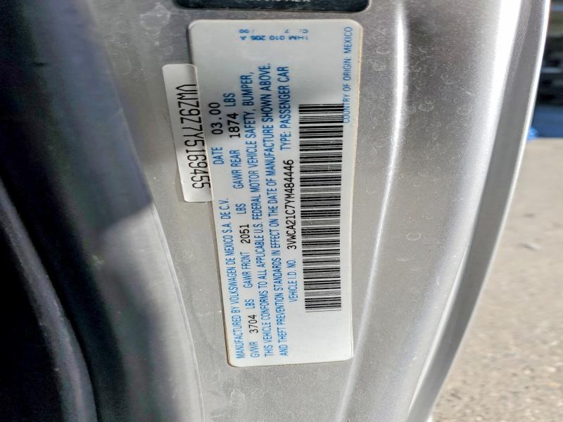Продаж на аукціоні авто 2000 Volkswagen New Beetle, vin: 3VWCA21C7YM484446, номер лоту: 52405236
