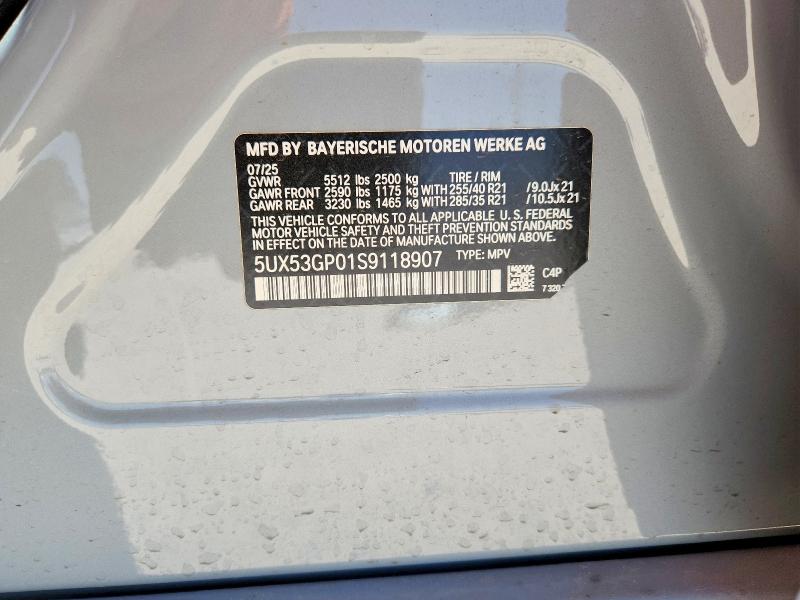 Продаж на аукціоні авто 2025 Bmw X3, vin: 5UX53GP01S9118907, номер лоту: 53620476