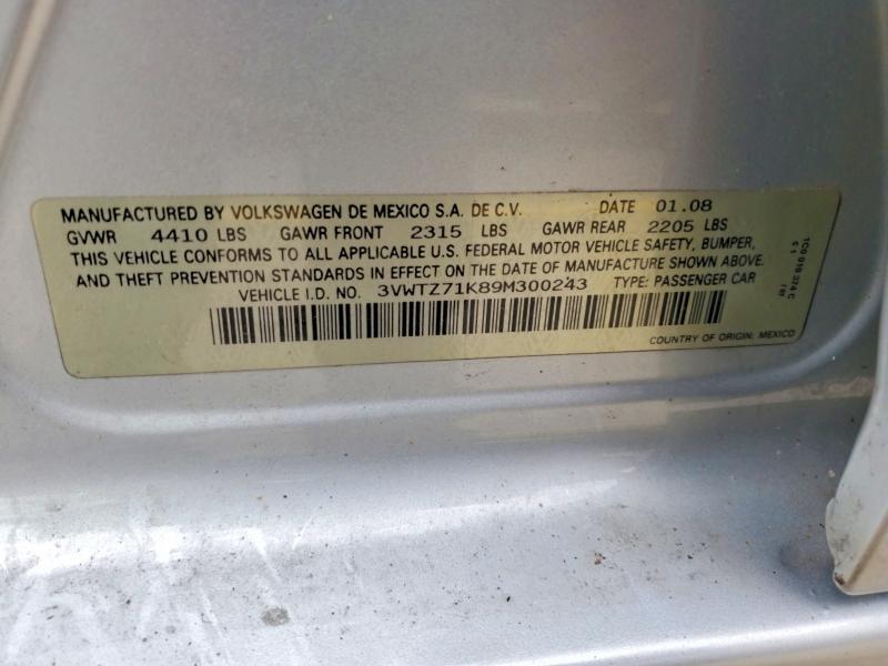 Продаж на аукціоні авто 2009 Volkswagen Jetta, vin: 3VWTZ71K89M300243, номер лоту: 51008866