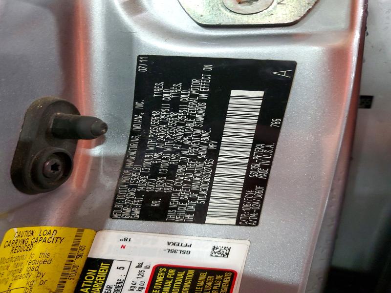 Aukcja sprzedaży 2011 Toyota Sienna, vin: 5TDJK3DC3BS027455, numer aukcji: 54406206