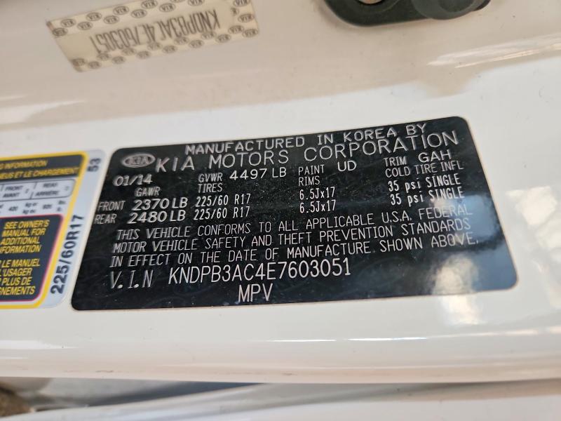 Продаж на аукціоні авто 2014 Kia Sportage, vin: KNDPB3AC4E7603051, номер лоту: 53985336