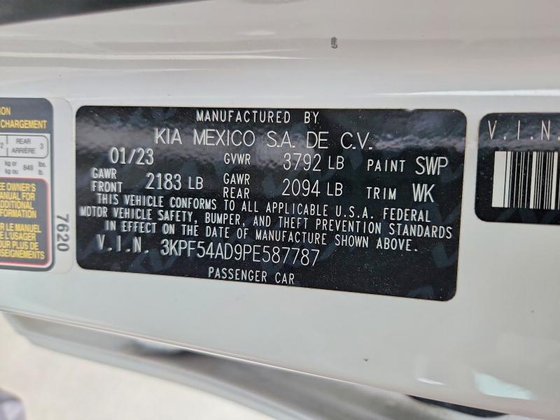Продажа на аукционе авто 2023 Kia Forte, vin: 3KPF54AD9PE587787, номер лота: 51668386