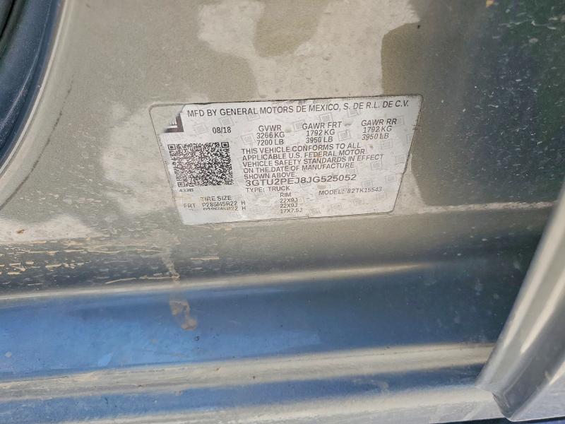 Aukcja sprzedaży 2018 Gmc Sierra, vin: 3GTU2PEJ8JG525052, numer aukcji: 53662546