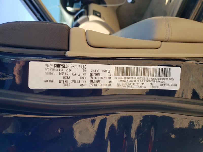 Продажа на аукционе авто 2014 Jeep Grand Cherokee, vin: 1C4RJFCGXEC416515, номер лота: 55154076