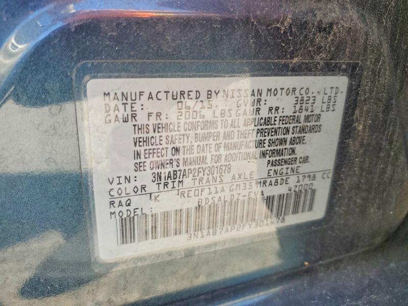 54866126 :رقم المزاد ، 3N1AB7AP2FY301678 vin ، 2015 Nissan Sentra مزاد بيع