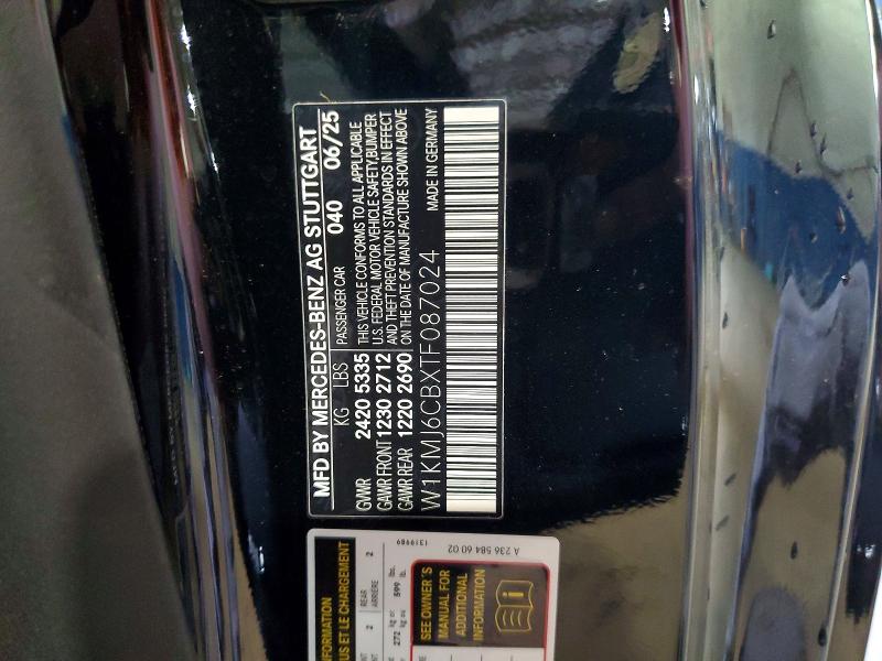 53244156 :رقم المزاد ، W1KMJ6CBXTF087024 vin ، 2026 Mercedes-benz Cle مزاد بيع