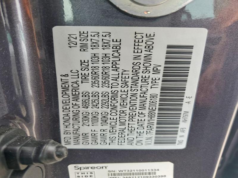 Продажа на аукционе авто 2022 Honda Cr-v, vin: 7FARW1H88NE006180, номер лота: 51913826