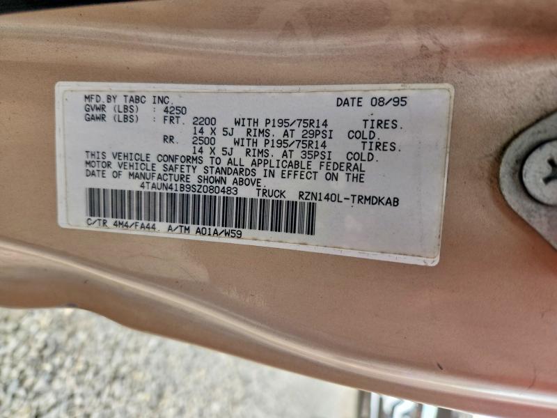Aukcja sprzedaży 1995 Toyota Tacoma, vin: 4TAUN41B9SZ080483, numer aukcji: 54804206