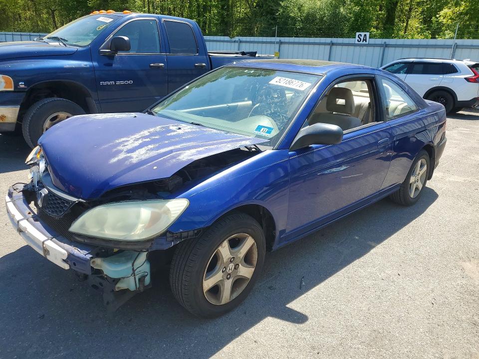 2004 Honda Civic მანქანა იყიდება აუქციონზე, vin: 1HGEM22954L014760, აუქციონის ნომერი: 52186776