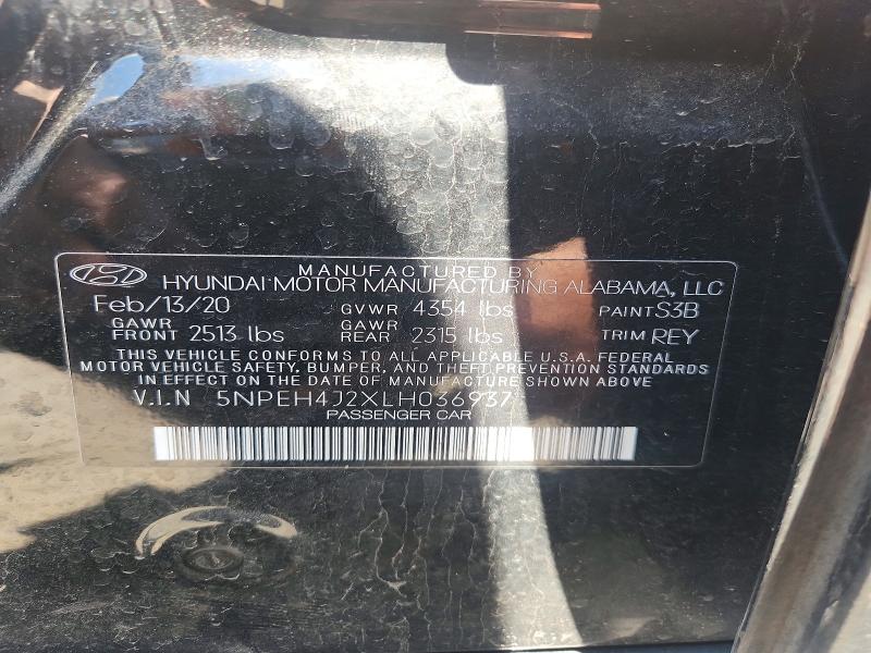 Aukcja sprzedaży 2020 Hyundai Sonata, vin: 5NPEH4J2XLH036937, numer aukcji: 52204476
