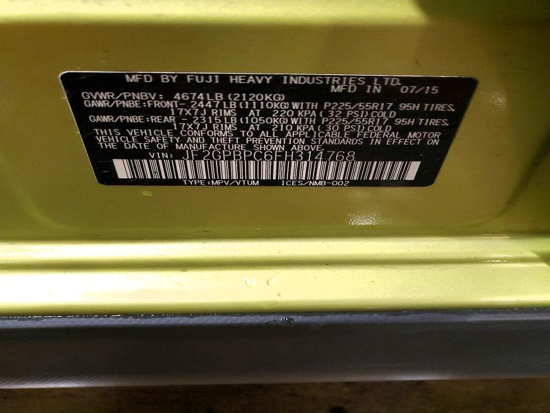 Продажа на аукционе авто 2015 Subaru Xv Crosstrek, vin: JF2GPBPC6FH314768, номер лота: 52909706