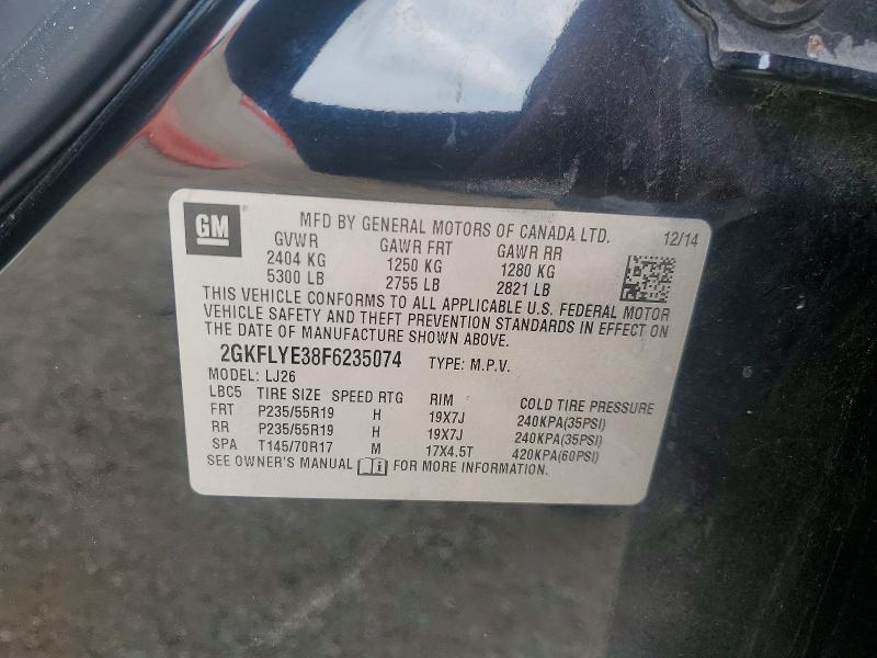 Продаж на аукціоні авто 2015 Gmc Terrain, vin: 2GKFLYE38F6235074, номер лоту: 54000196