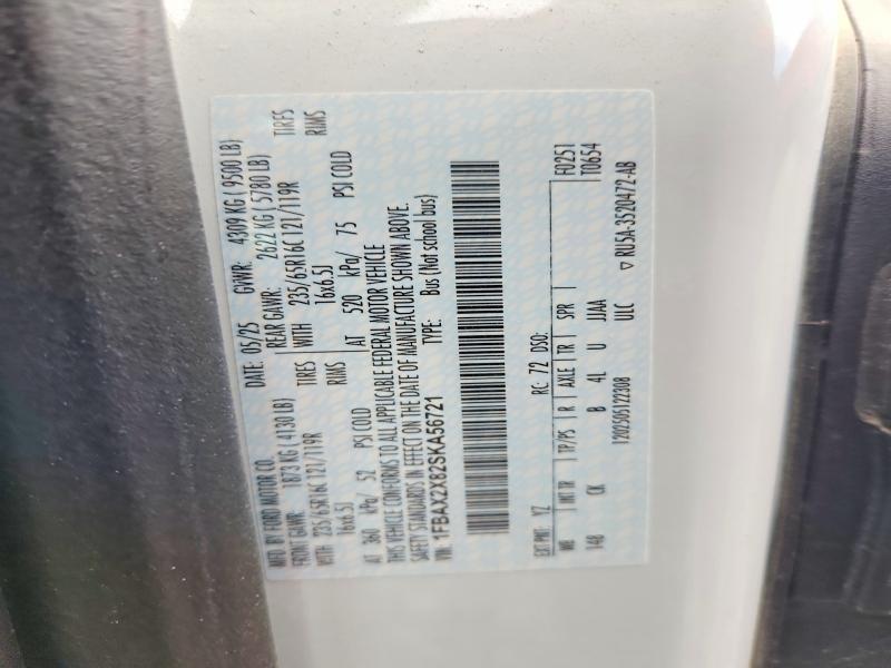 Aukcja sprzedaży 2025 Ford Transit, vin: 1FBAX2X82SKA56721, numer aukcji: 53893356