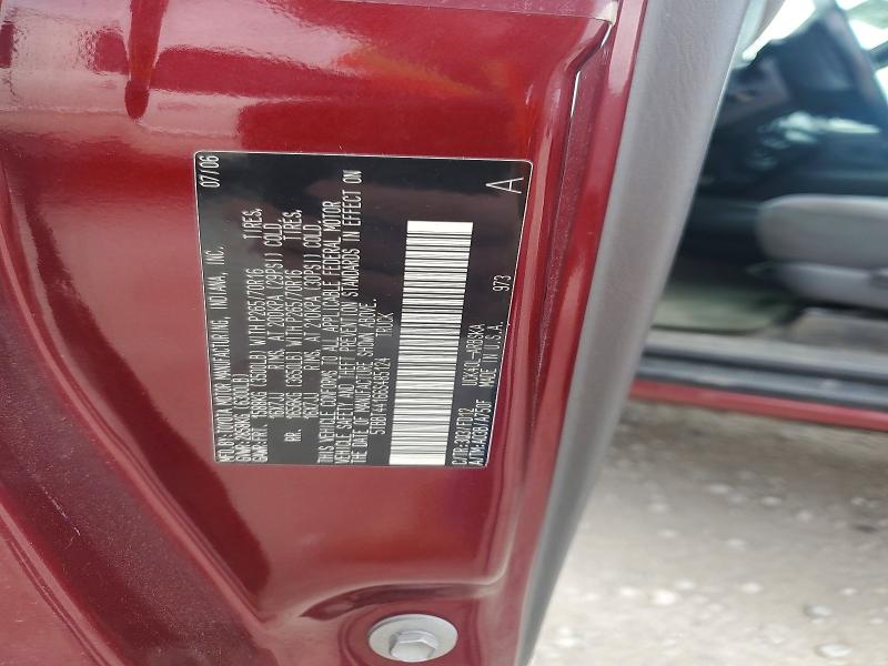 2006 Toyota Tundra მანქანა იყიდება აუქციონზე, vin: 5TBBT44166S485124, აუქციონის ნომერი: 54239436