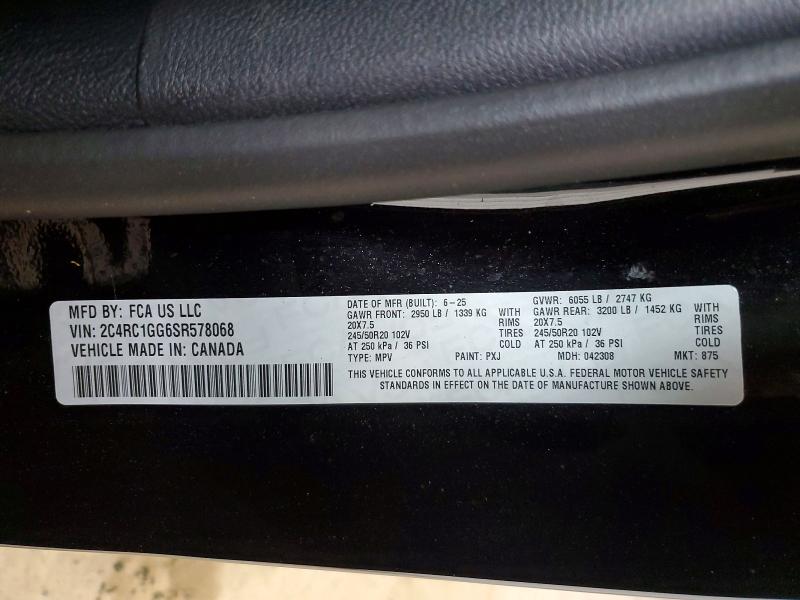 Aukcja sprzedaży 2025 Chrysler Pacifica, vin: 2C4RC1GG6SR578068, numer aukcji: 55228956