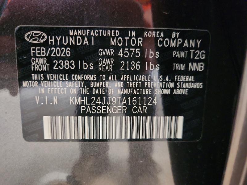 Продаж на аукціоні авто 2026 Hyundai Sonata Hybrid, vin: KMHL24JJ9TA161124, номер лоту: 55600386