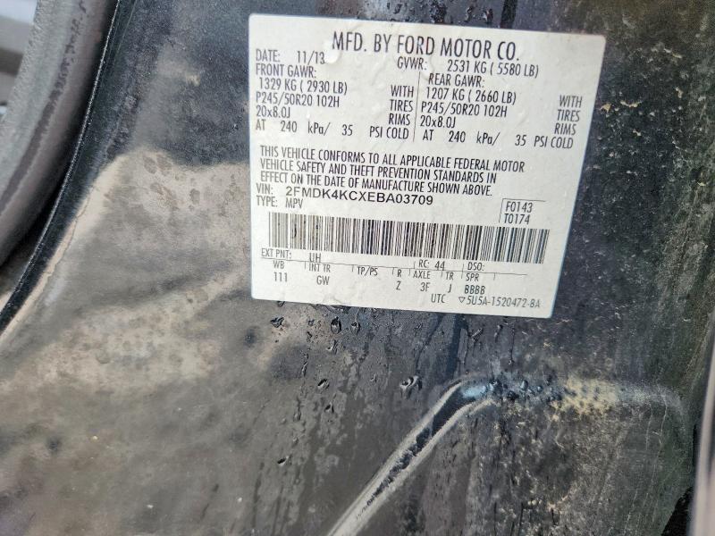 Продаж на аукціоні авто 2014 Ford Edge, vin: 2FMDK4KCXEBA03709, номер лоту: 54307726