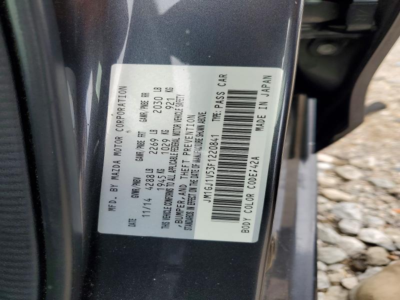 Продажа на аукционе авто 2015 Mazda 6, vin: JM1GJ1V53F1220841, номер лота: 51909166
