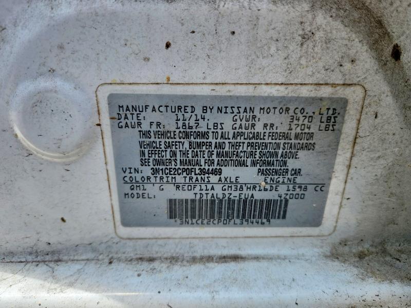 Продажа на аукционе авто 2015 Nissan Versa Note, vin: 3N1CE2CP0FL394469, номер лота: 53056486