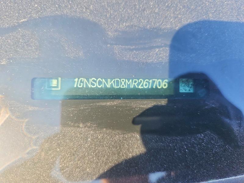 53972286 :رقم المزاد ، 1GNSCNKD8MR261706 vin ، 2021 Chevrolet Tahoe مزاد بيع