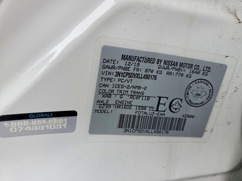 Продаж на аукціоні авто 2020 Nissan Kicks, vin: 3N1CP5DVXLL490176, номер лоту: 52730796
