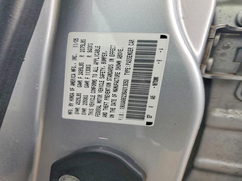 Aukcja sprzedaży 2006 Acura 3.2tl, vin: 19UUA66236A013050, numer aukcji: 53795966