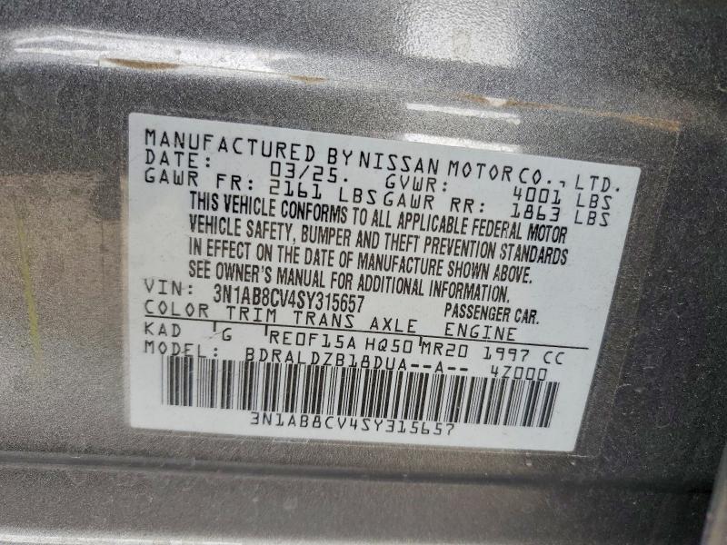Продажа на аукционе авто 2025 Nissan Sentra, vin: 3N1AB8CV4SY315657, номер лота: 55369046