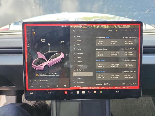 2024 Tesla Model 3 მანქანა იყიდება აუქციონზე, vin: 5YJ3E1EA7RF833234, აუქციონის ნომერი: 53713966