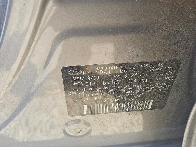 Продажа на аукционе авто 2020 Hyundai Elantra, vin: KMHD84LFXLU915528, номер лота: 52542426