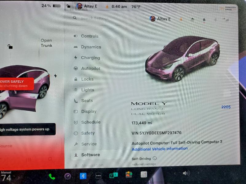 Продажа на аукционе авто 2021 Tesla Model Y, vin: 5YJYGDEE5MF297476, номер лота: 52173366