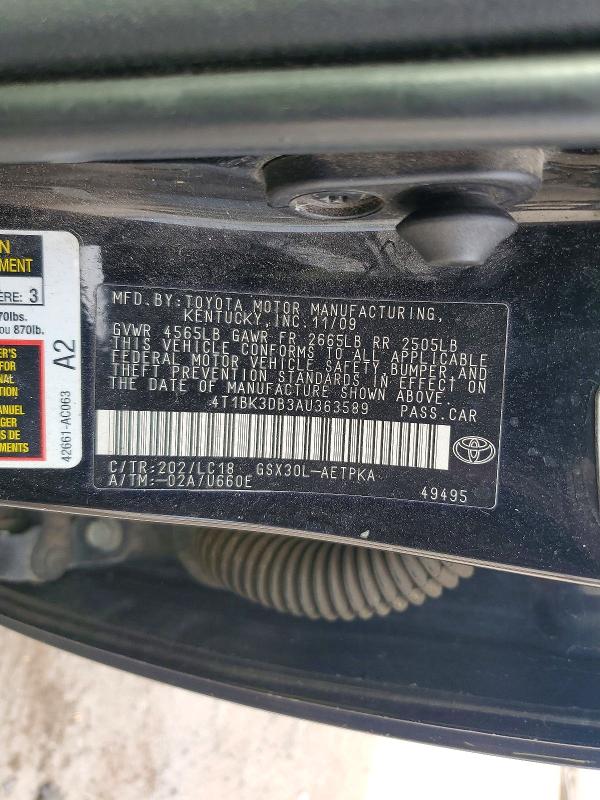 Aukcja sprzedaży 2010 Toyota Avalon, vin: 4T1BK3DB3AU363589, numer aukcji: 53033146