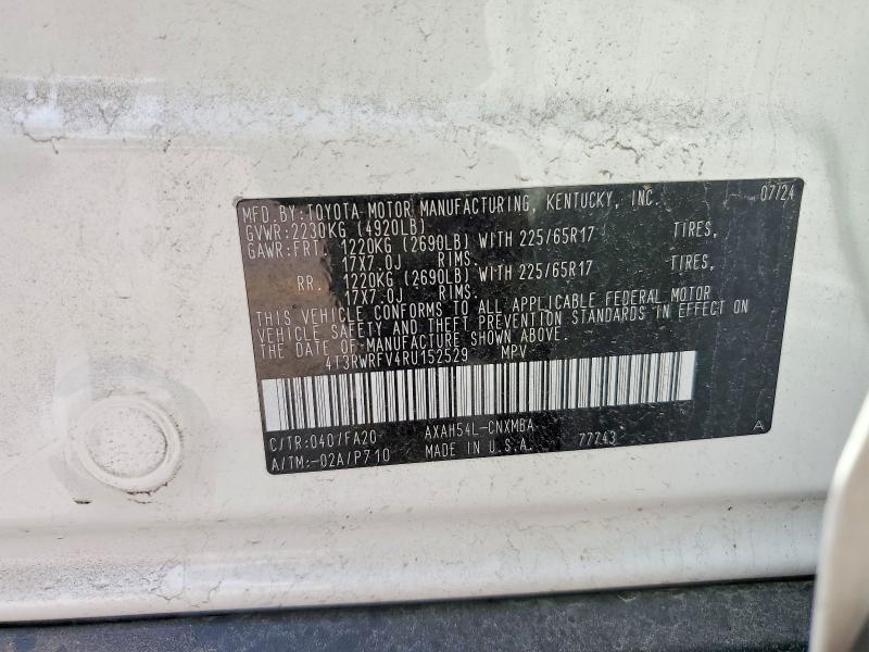 Продаж на аукціоні авто 2024 Toyota Rav4 Hybrid, vin: 4T3RWRFV4RU152529, номер лоту: 53993366