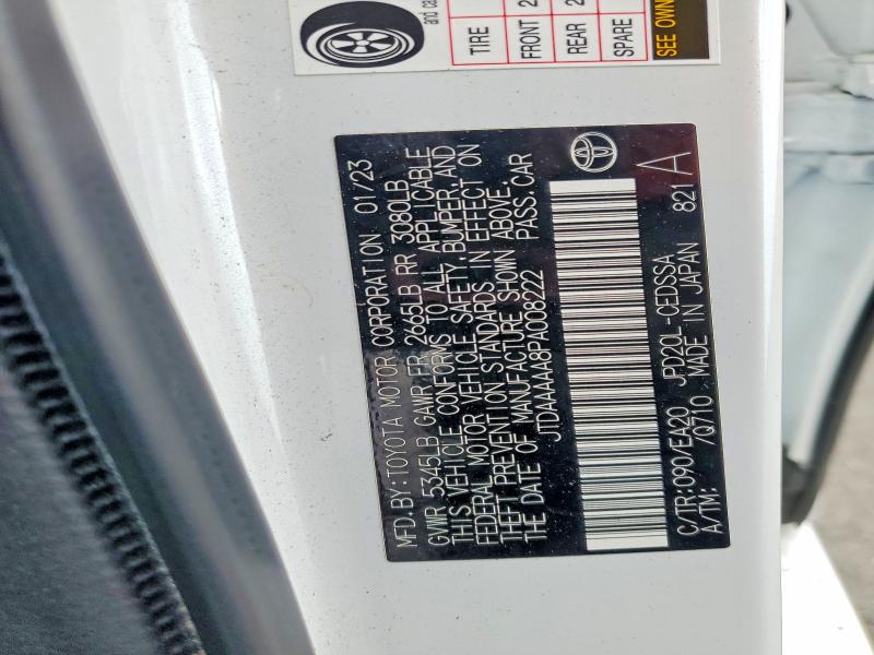 2023 Toyota Mirai მანქანა იყიდება აუქციონზე, vin: JTDAAAAA8PA008222, აუქციონის ნომერი: 52166636