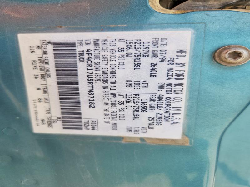 53991296 :رقم المزاد ، 4F4CR17U3RTM87182 vin ، 1994 Mazda B3000 مزاد بيع
