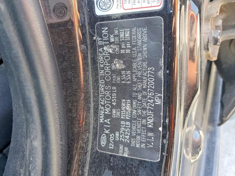 Aukcja sprzedaży 2006 Kia Sportage, vin: KNDJF724767200773, numer aukcji: 53944576