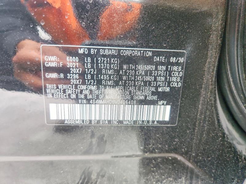 Продаж на аукціоні авто 2021 Subaru Ascent, vin: 4S4WMAHD6M3406408, номер лоту: 52310746