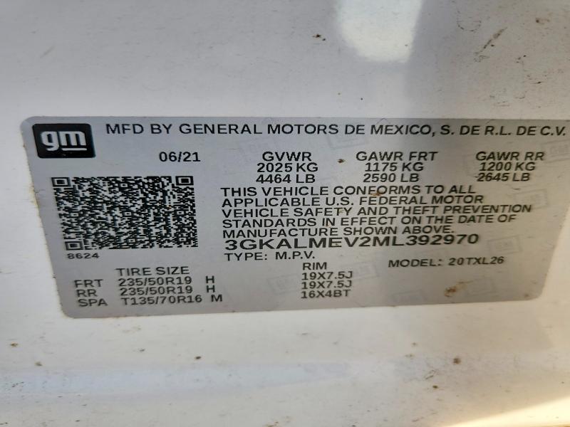 Aukcja sprzedaży 2021 Gmc Terrain, vin: 3GKALMEV2ML392970, numer aukcji: 52374116