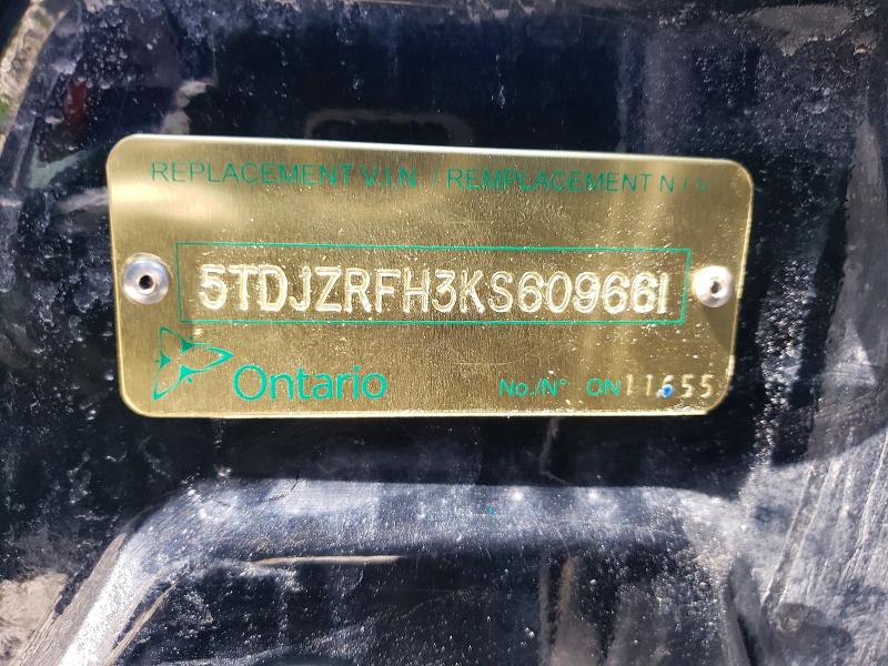 48482026 :رقم المزاد ، 5TDJZRFH3KS609661 vin ، 2019 Toyota Highlander مزاد بيع