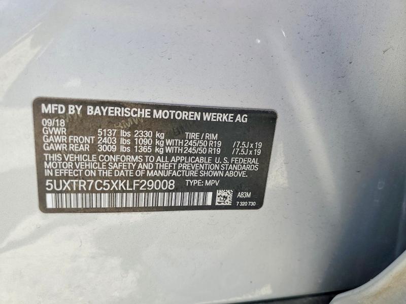 Продажа на аукционе авто 2019 Bmw X3, vin: 5UXTR7C5XKLF29008, номер лота: 53938606