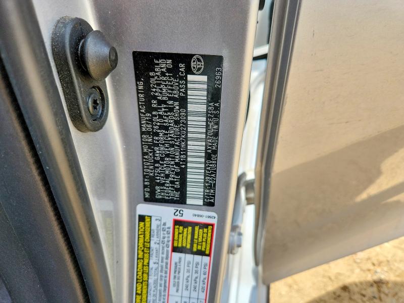 Продаж на аукціоні авто 2019 Toyota Camry, vin: 4T1B11HK7KU273090, номер лоту: 55154416
