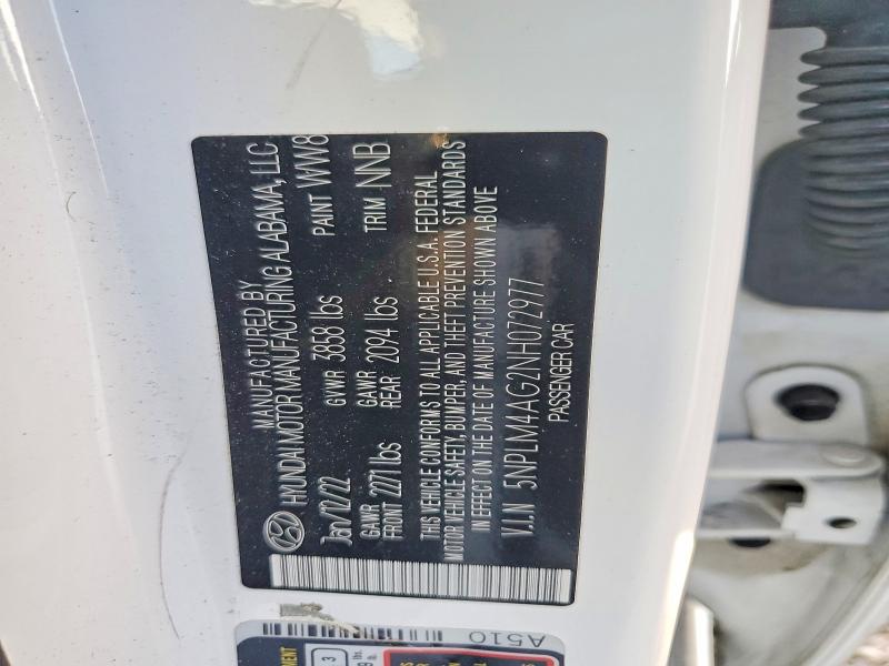 Продаж на аукціоні авто 2022 Hyundai Elantra, vin: 5NPLM4AG2NH072977, номер лоту: 54058096